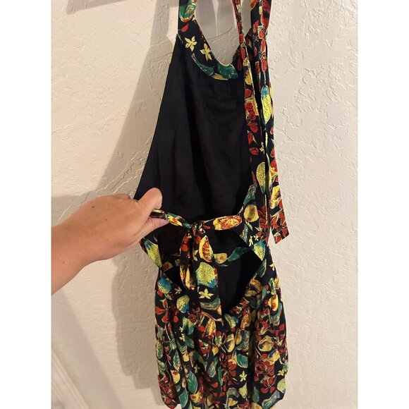 Free People Coral Tides Fruit Patterned Halter Romper Playsuit - Picture 5 of 11